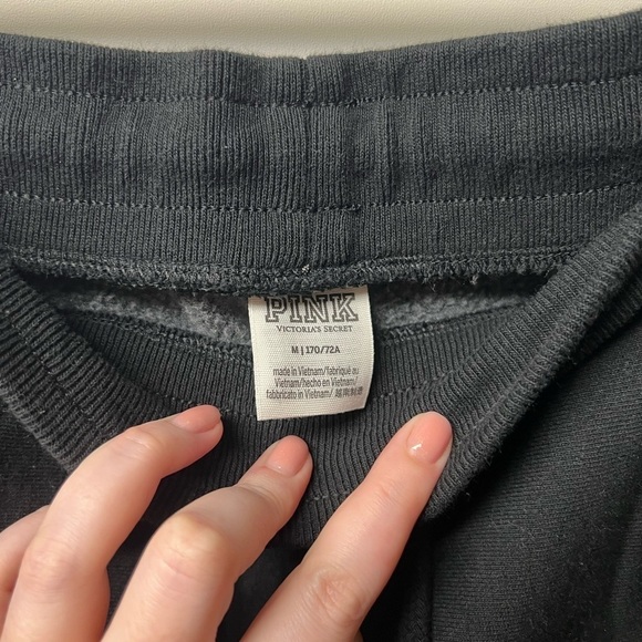 PINK VS Black Shorts, Medium, Fleece - Picture 3 of 4